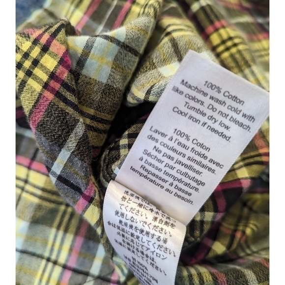 Kavu 100% Cotton Plaid Long Sleeve Button Down Shirt Size XL - Picture 5 of 6